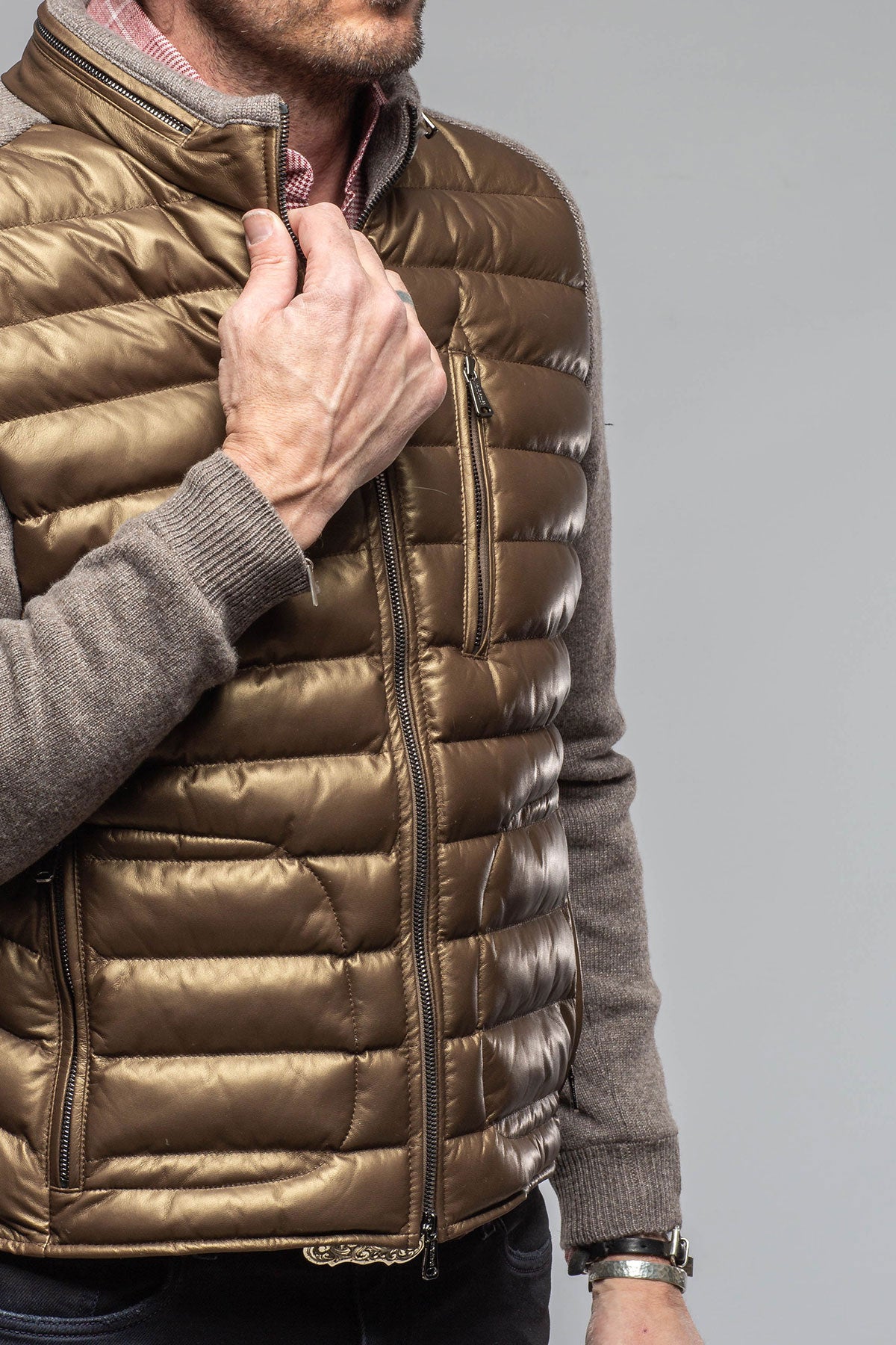 Sepang Sweater Jacket In Copper and Grey