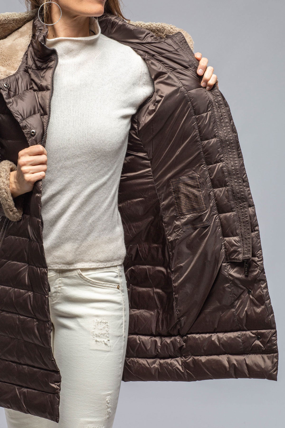 Carrie Après Puffer in Metallic Brown