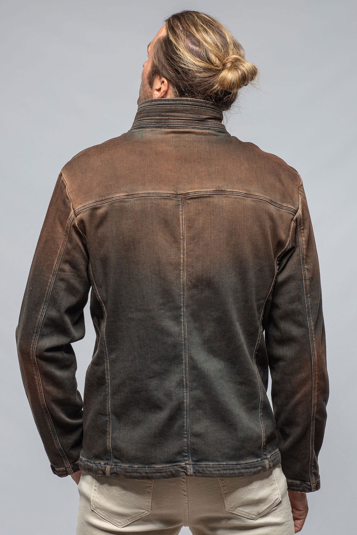Buster Over-Dyed Denim Jacket In Ruggine | Mens - Outerwear - Overshirts | Axel's Premium Denim