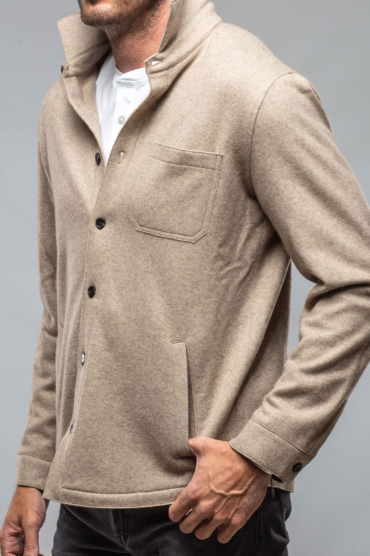 Sooter Cashmere Shirt in Natural