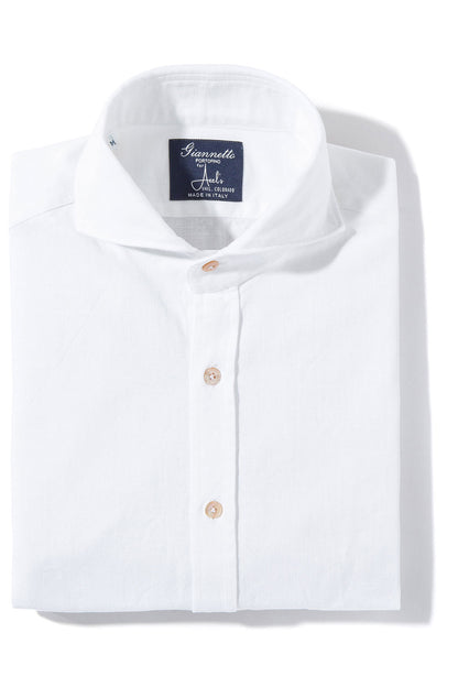 Venasque Chambray Shirt in White | Mens - Shirts - Dress | Giannetto Portofino