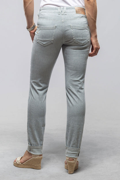 MAC Rich Slim In Cool River Blue Striped