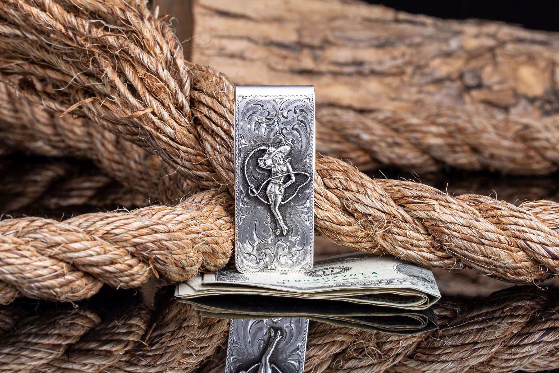 Embossed Miss Rodeo Money Clip w/ rope | Unclassified | Axel's Outpost