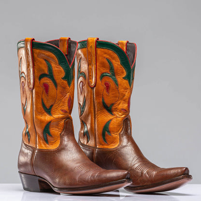 Refurbished Ranch Hand Vintage Inlaid Boots | Mens - Cowboy Boots | Stallion Boots