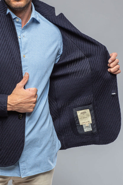 Luca Sweater Jacket In Navy | Mens - Sweaters | Axels-BDSR