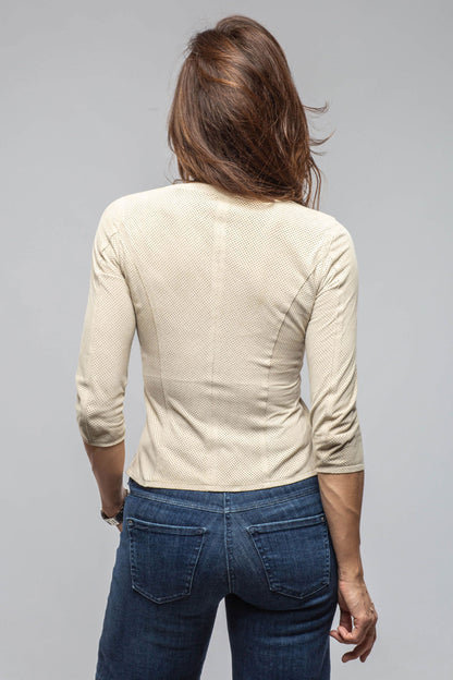 Jordyn Perforated Leather Zip | Ladies - Outerwear - Leather | Axels