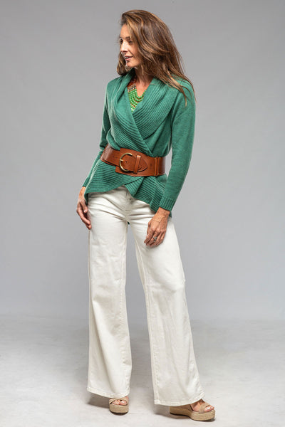 Margot Cashmere Open Cardigan In Emerald | Ladies - Sweaters | Rani Arabella