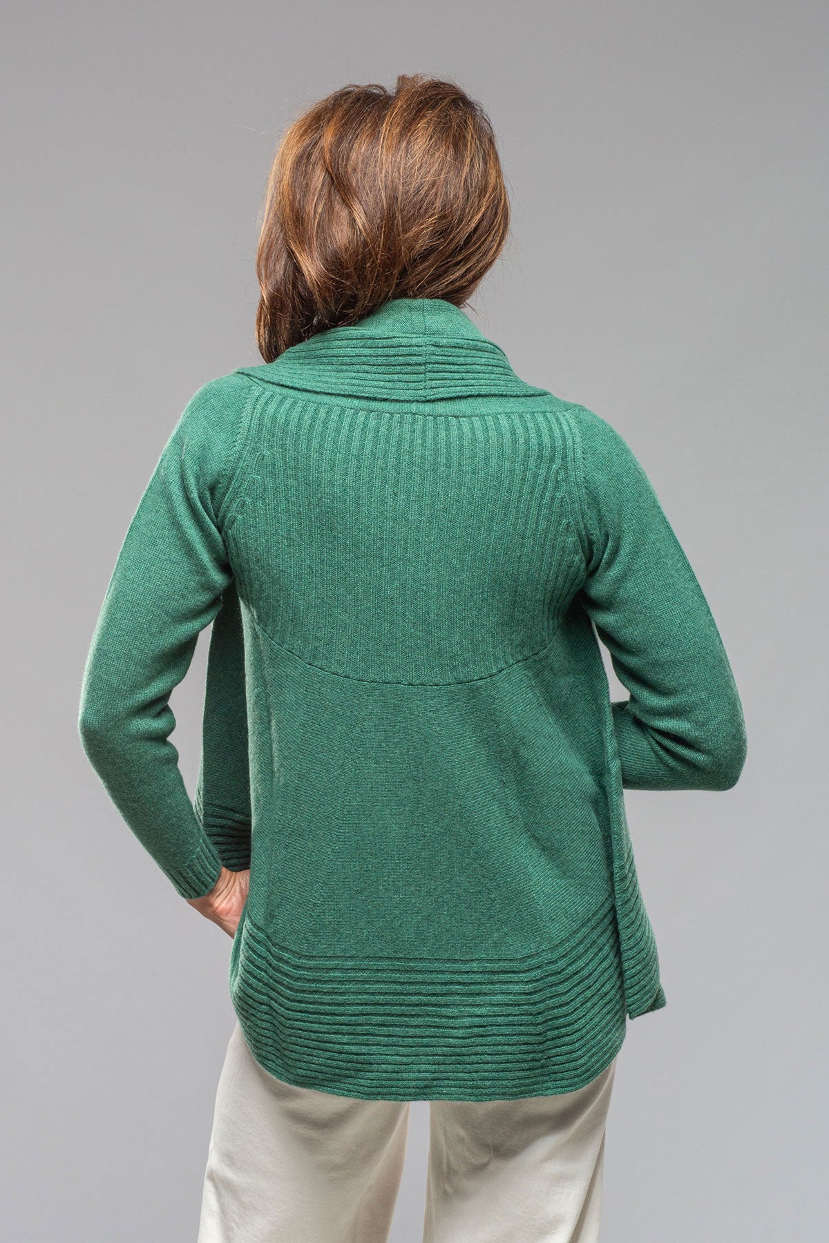 Rani Arabella Margot Cashmere Open Cardigan In Emerald Ladies - Sweaters