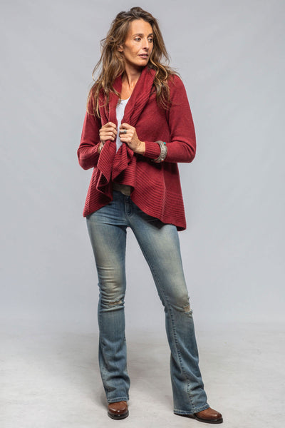 Margot Cashmere Open Cardigan In Rust | Ladies - Sweaters | Rani Arabella