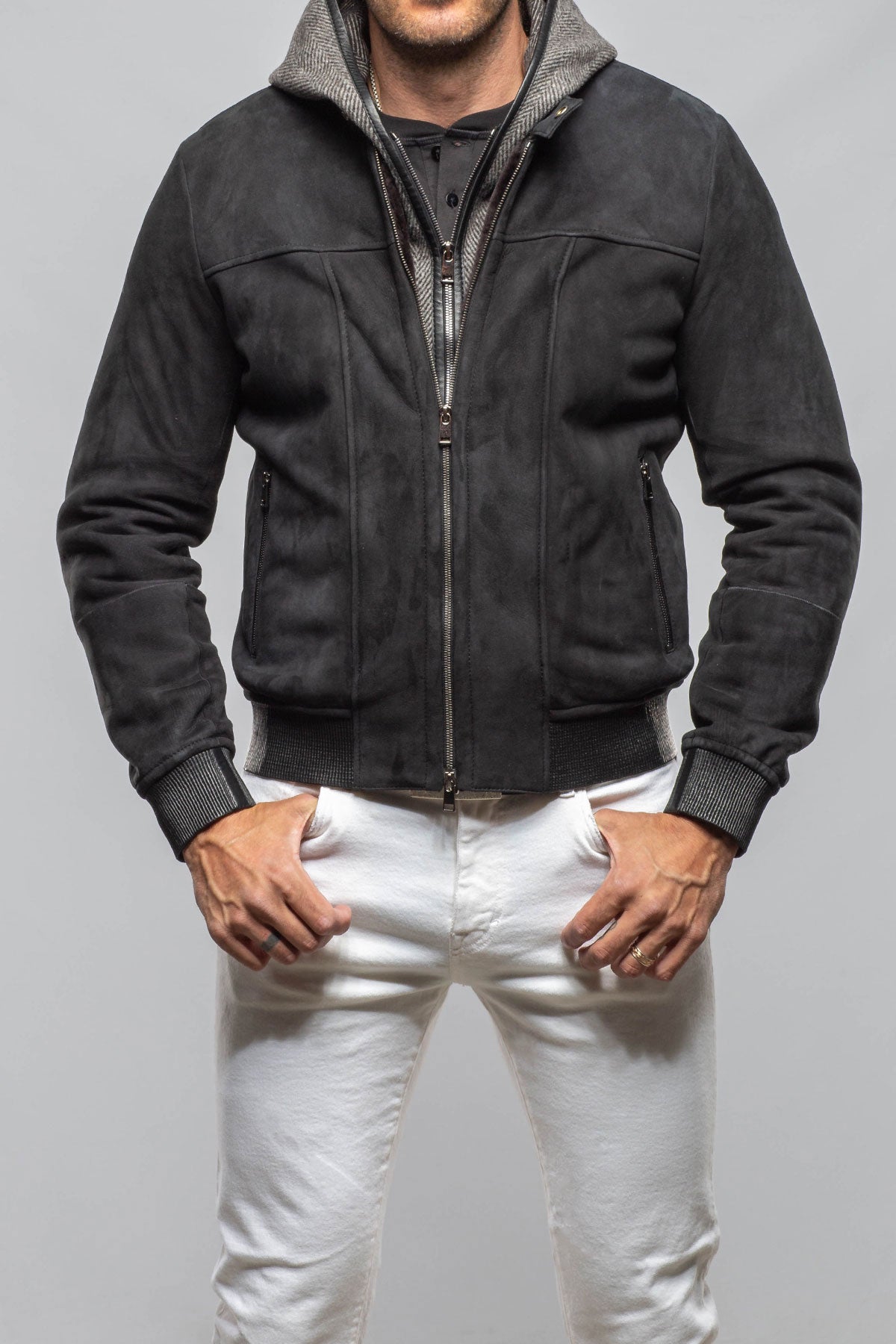 Red Stone Collection Backyard Hooded Shearling Mens - Outerwear - Shearling