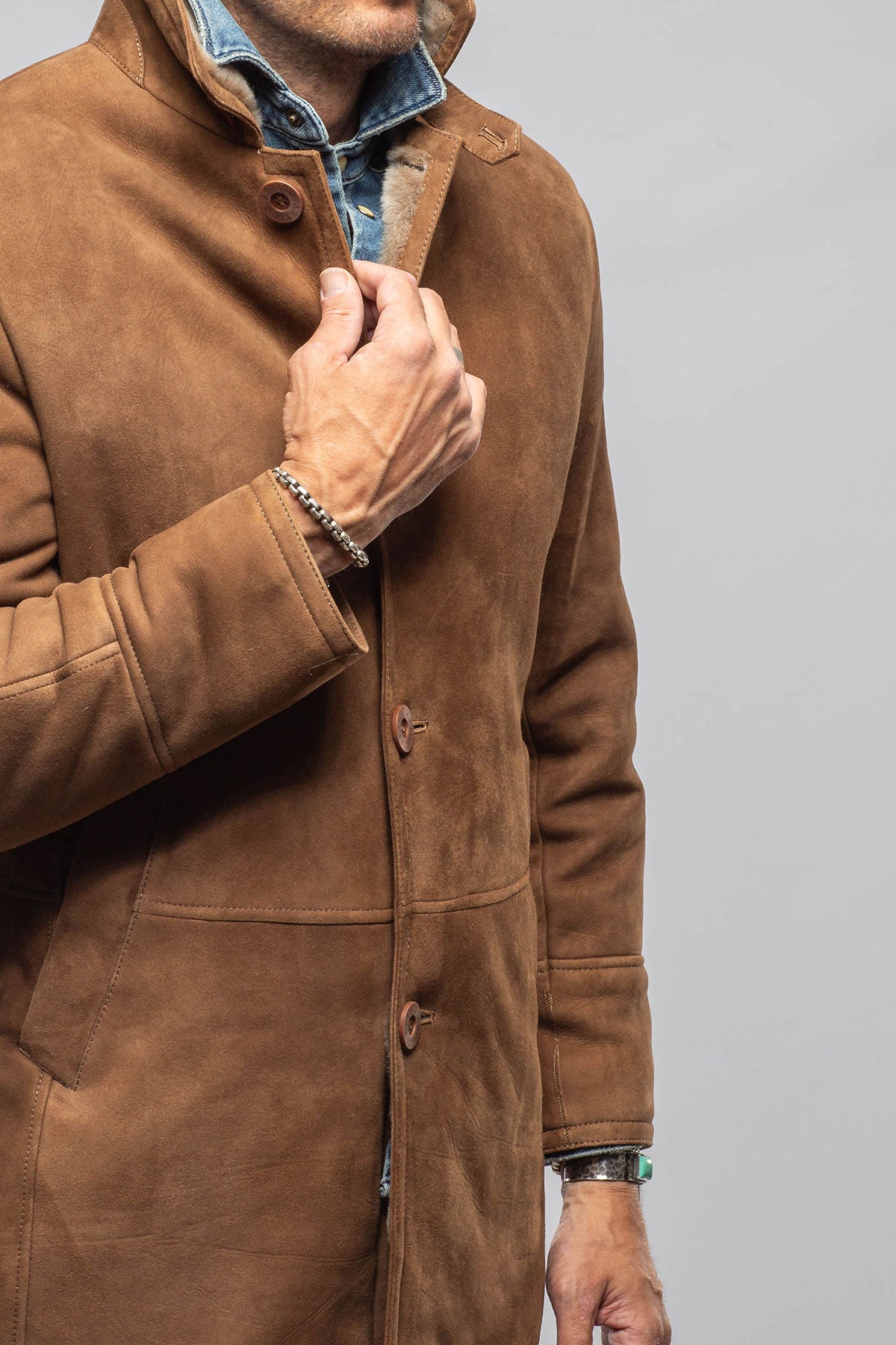 Red Stone Collection Cold River Shearling In Castagna Mens - Outerwear - Shearling