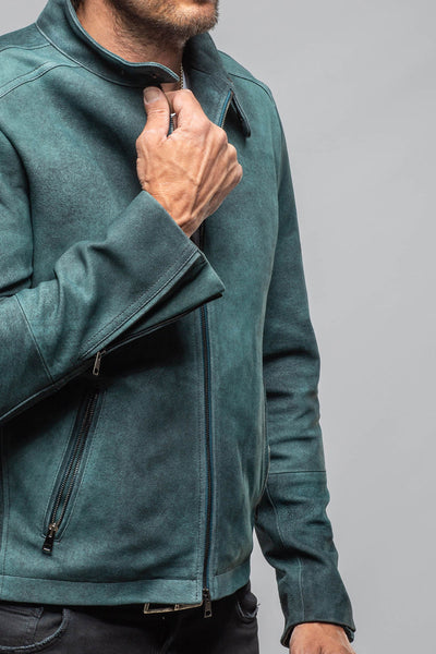 Red Stone Collection Hartwill Suede Moto In Ottanio Mens - Outerwear - Leather