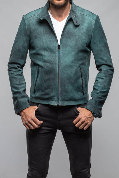 Red Stone Collection Hartwill Suede Moto In Ottanio Mens - Outerwear - Leather