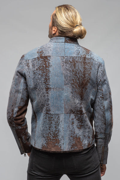 Red Stone Collection Jean Shearling Moto In Distressed Brown Mens - Outerwear - Shearling