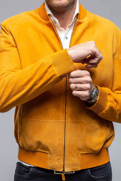 Robert Comstock Kalahari Superlight Jacket In Gold Mens - Outerwear - Leather