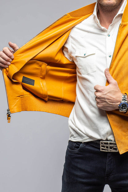 Robert Comstock Kalahari Superlight Jacket In Gold Mens - Outerwear - Leather