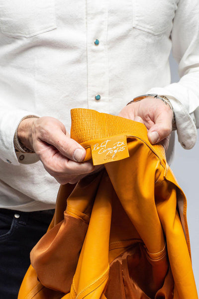 Robert Comstock Kalahari Superlight Jacket In Gold Mens - Outerwear - Leather