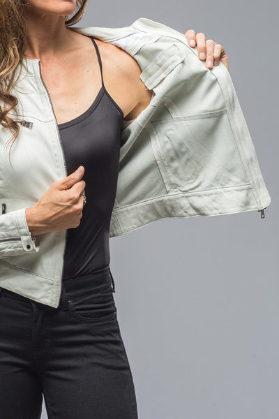 Roncarati Kiley Short Diagonal Front Moto Jacket Ladies - Outerwear - Leather