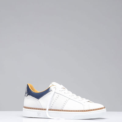 The Mustang Shoe In White/Blue | Mens - Shoes | Rubirosa