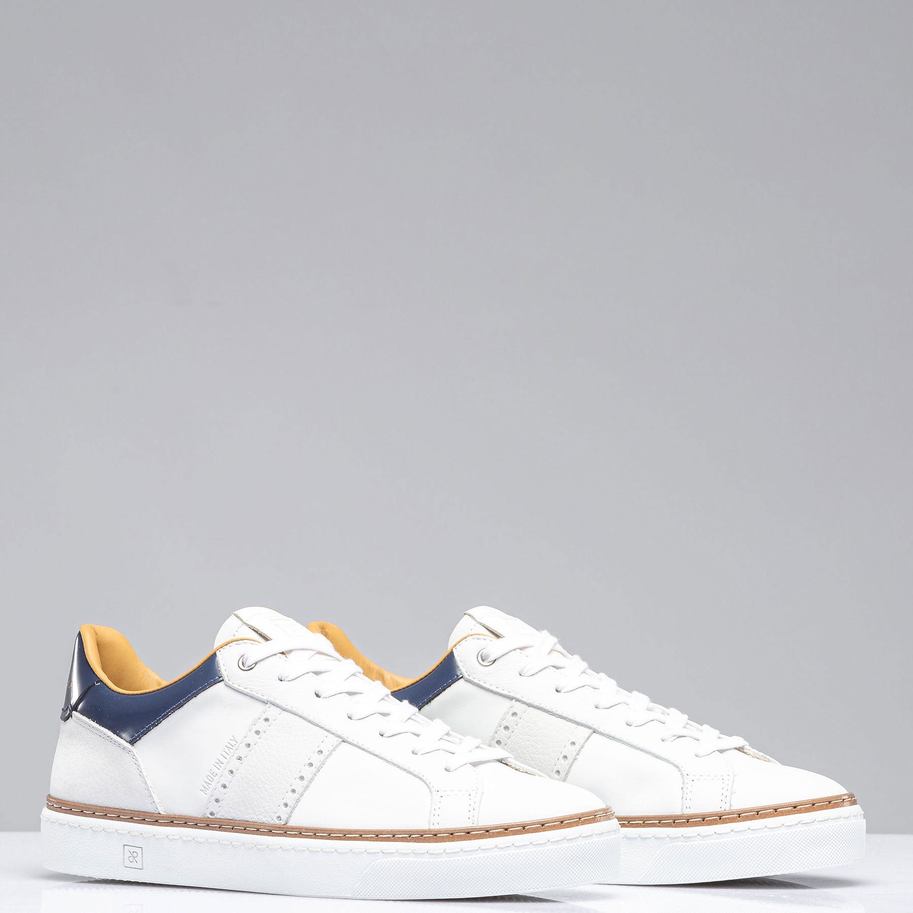 The Mustang Shoe In White/Blue | Mens - Shoes | Rubirosa