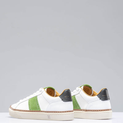 Rubirosa The Mustang Stripe Shoe In White/ Green Mens - Shoes