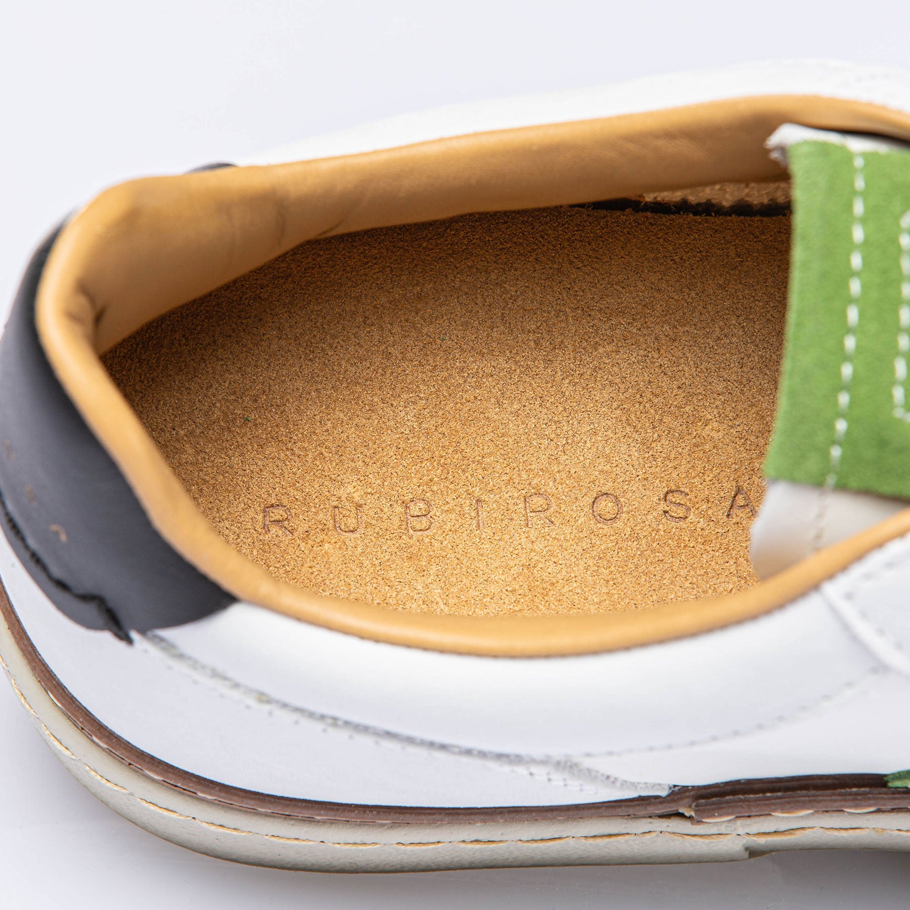 Rubirosa The Mustang Stripe Shoe In White/ Green Mens - Shoes