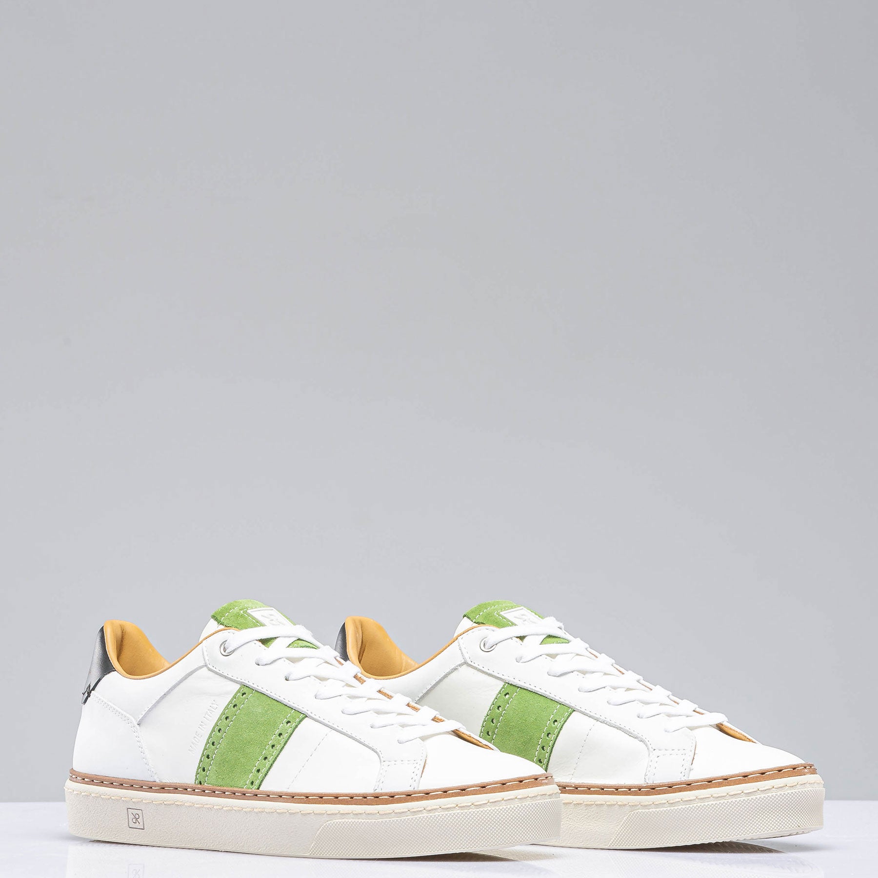 Rubirosa The Mustang Stripe Shoe In White/ Green Mens - Shoes