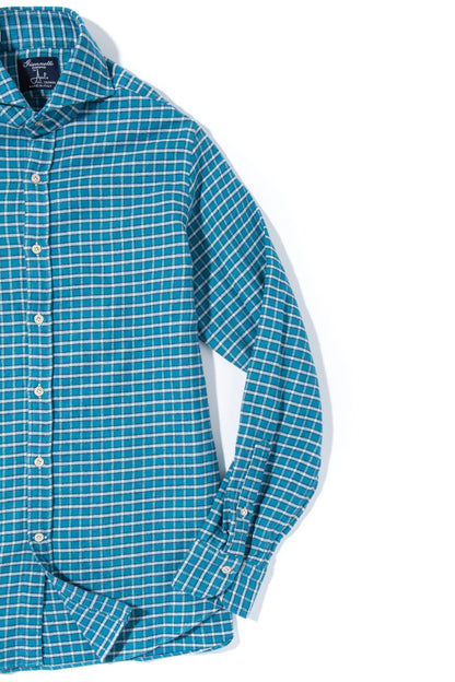 Alvord Cotton Flannel in Turquoise | Mens - Shirts - Dress | Axels GP