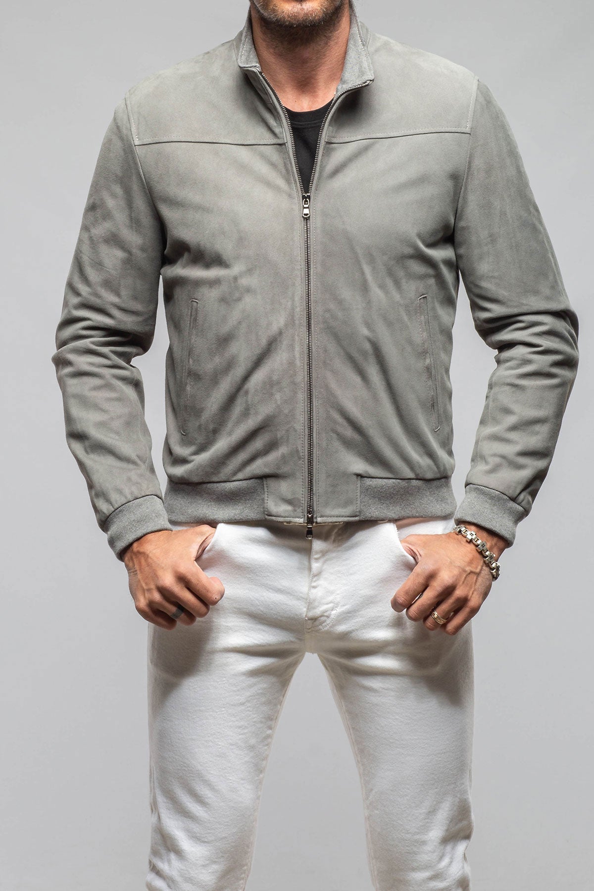 Gerard Suede Jacket | Samples - Mens - Outerwear - Leather | Axel's Florence Collection