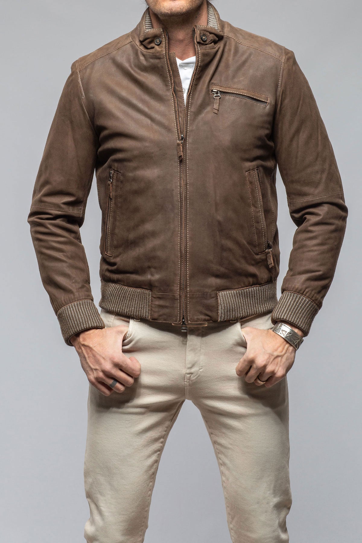 Jordan Nappa Leather Jacket | Samples - Mens - Outerwear - Leather | Gimo's