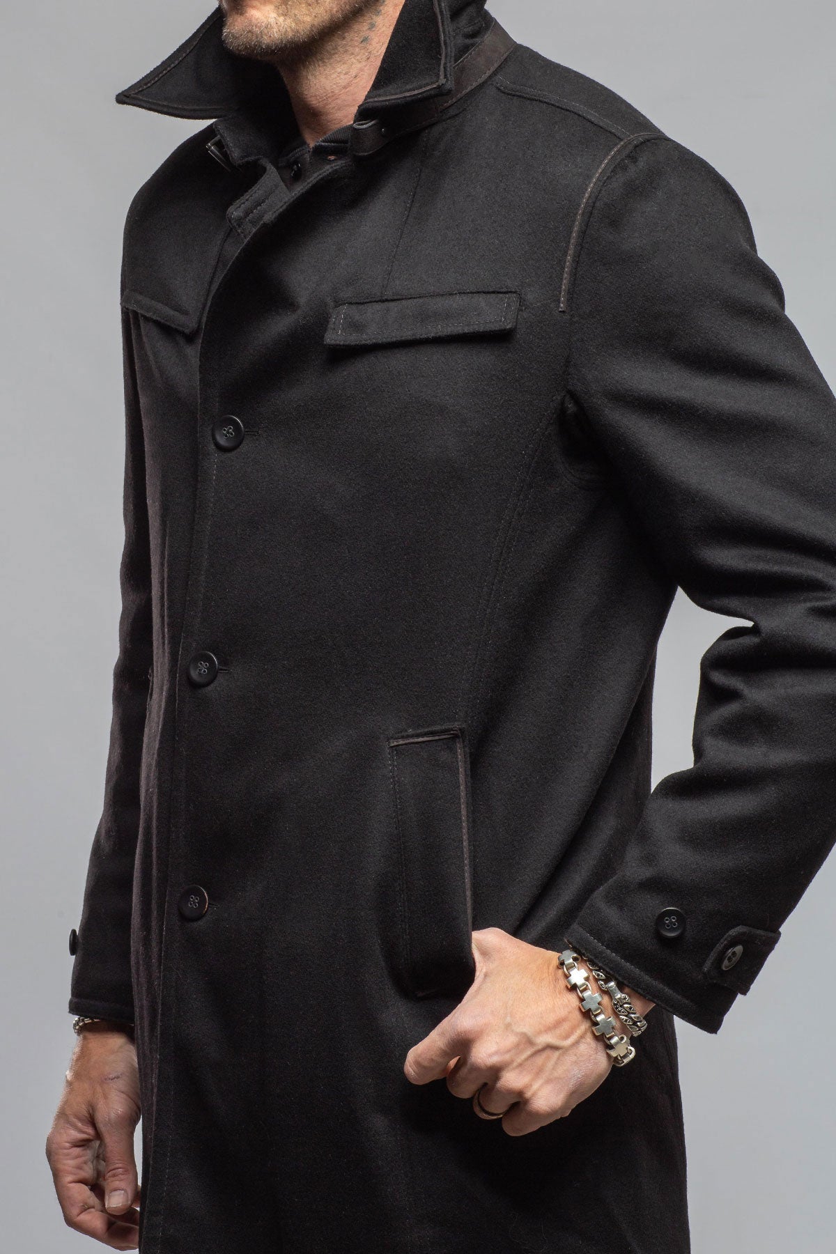 Burks Wool/Cashmere Shearling Jacket