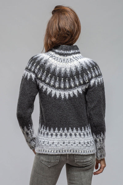 Andean Mock Neck Sweater In Charcoal | Ladies - Sweaters | Sonia Villa