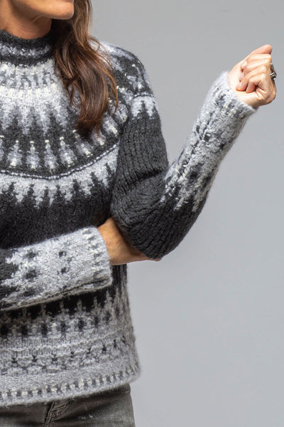 Andean Mock Neck Sweater In Charcoal | Ladies - Sweaters | Sonia Villa