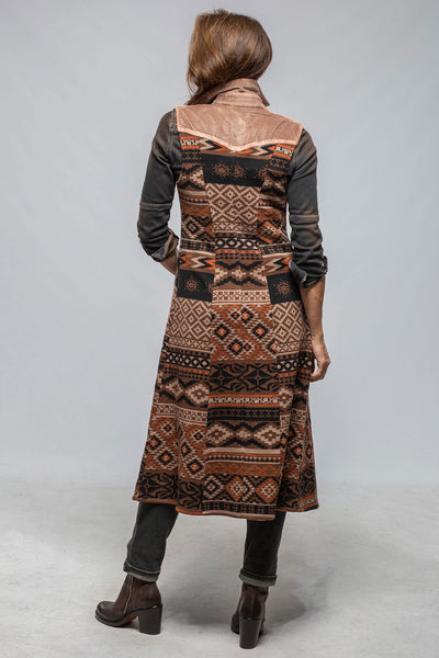 Sonia Villa Badlands Long Vest In Brown Ladies - Outerwear - Cloth