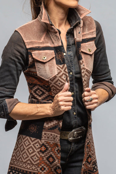 Badlands Long Vest In Brown | Ladies - Outerwear - Cloth | Sonia Villa