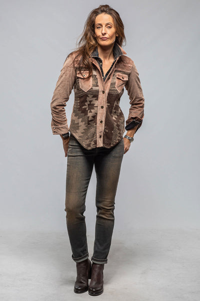 Sonia Villa Bandera Western Shirt In Cocoa Ladies - Tops