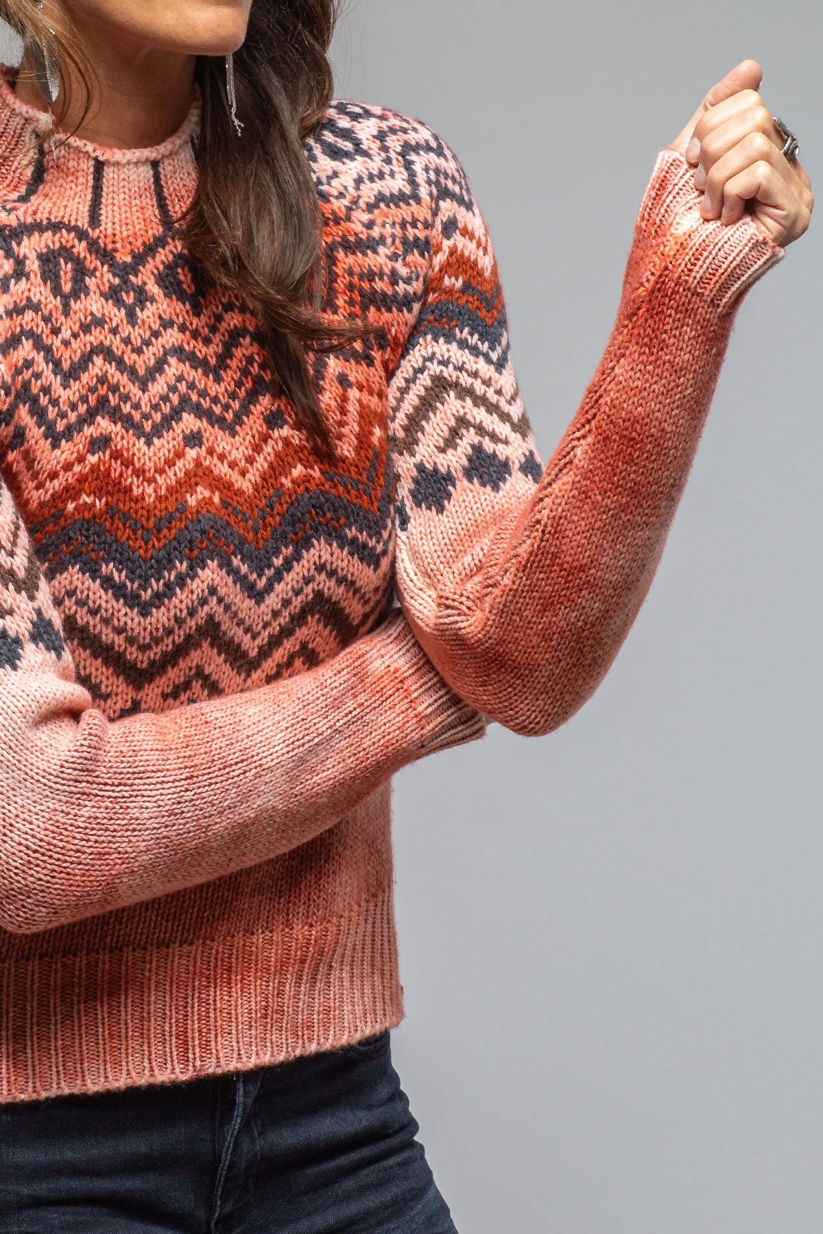 Sonia Villa Cabin Sweater In Rust Ladies - Sweaters