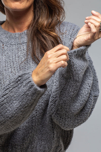 Coquette Cropped Sweater In Grey | Ladies - Sweaters | Sonia Villa
