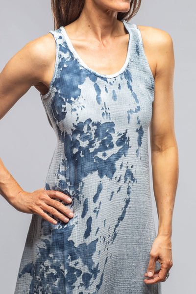 Sonia Villa Cora Dress With Painted Detail In Blue Ladies - Dresses