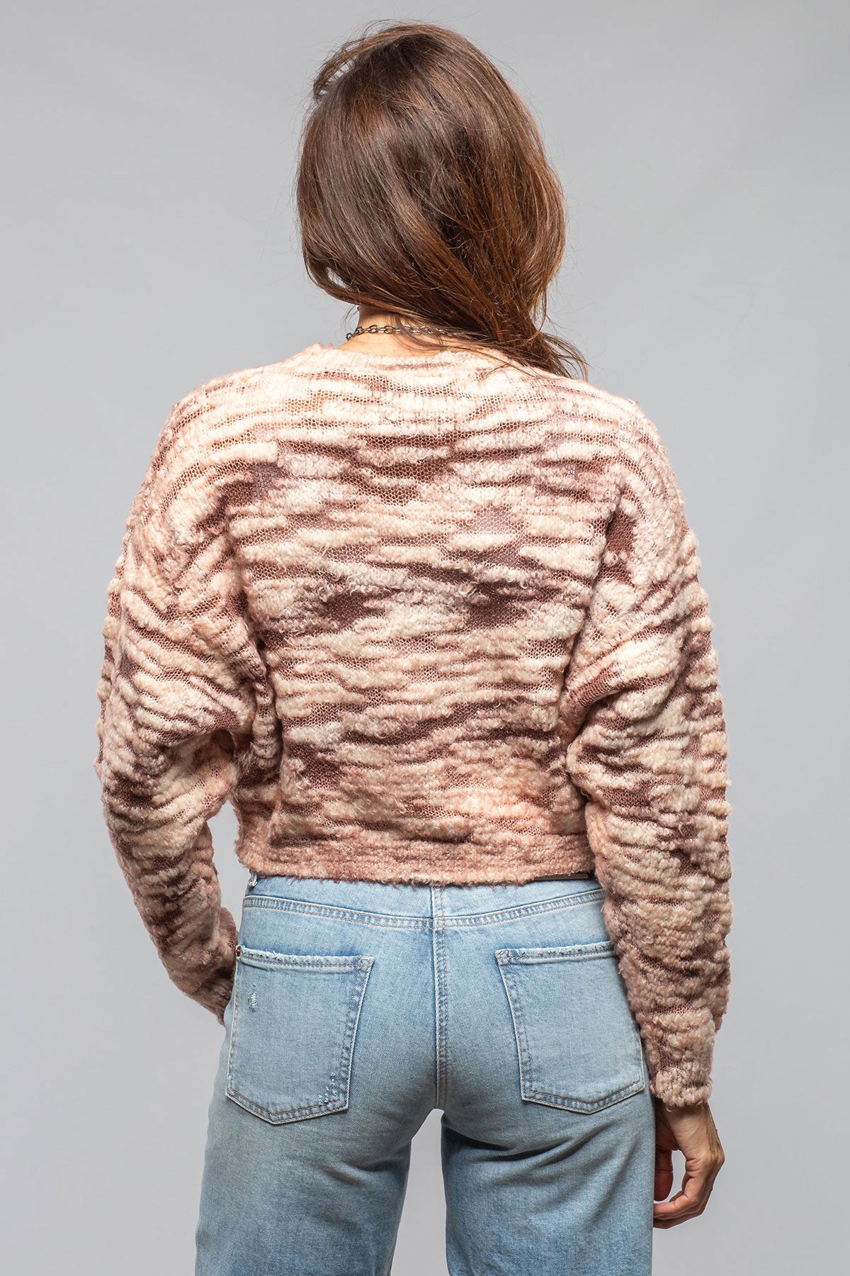 Sonia Villa | Inez Multi Weave Cropped Sweater In Rose | Ladies - Sweaters 