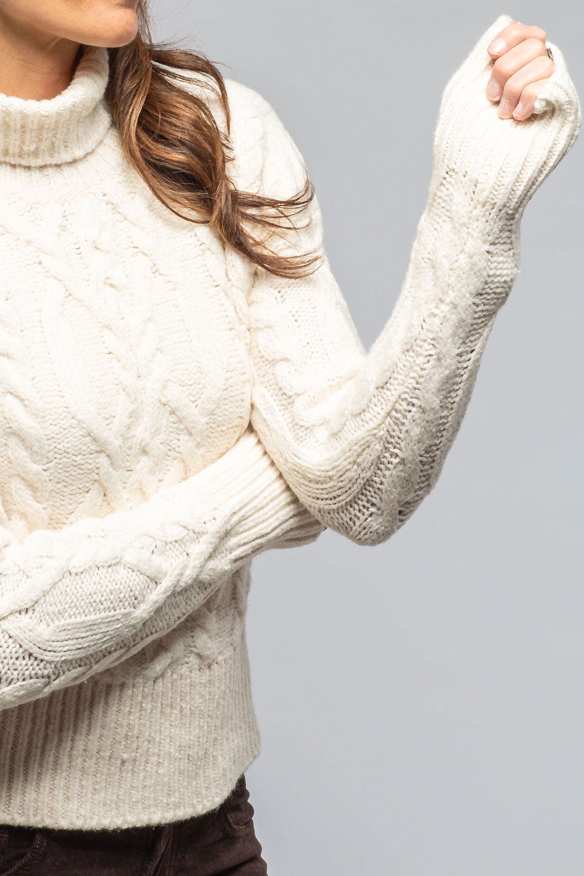 Sonia Villa Lexie Cable Sweater In Cream Ladies - Sweaters