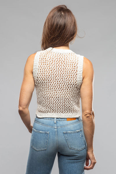 Sonia Villa | Lola Sleeveless Crochet Top In Natural | Ladies - Tops 