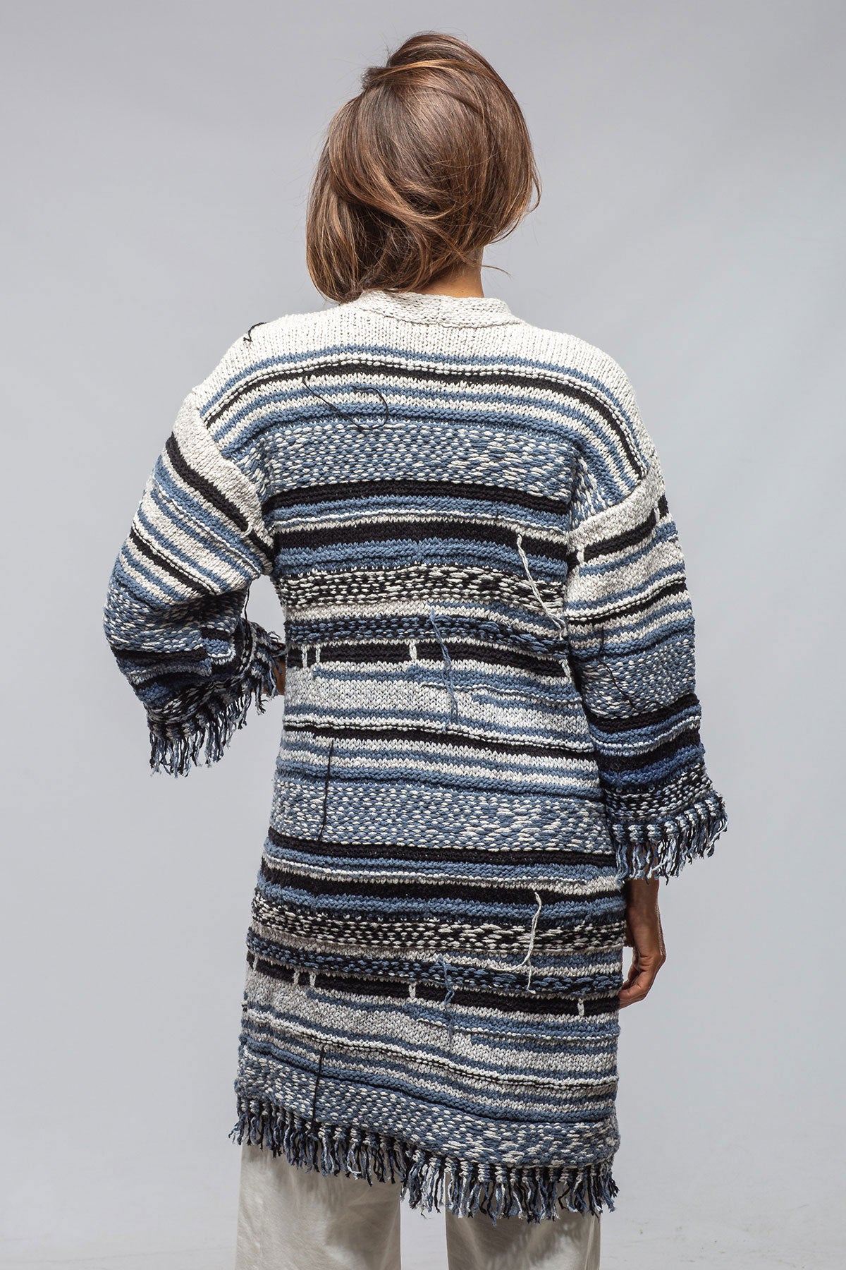 Sonia Villa | Masi Long Knit Cardigan In Denim | Ladies - Sweaters 