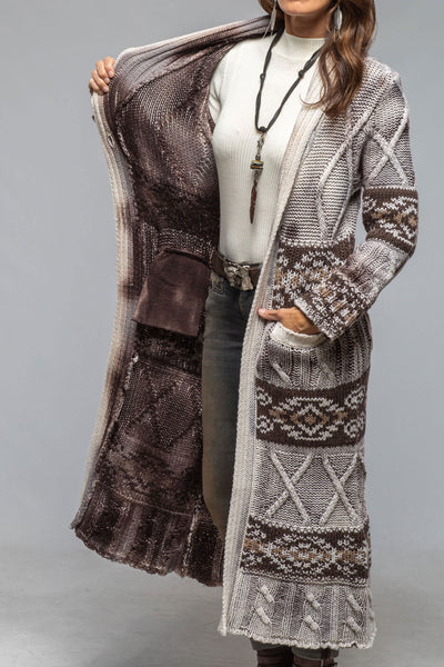 Sonia Villa Niva Alaskan Knit Long Sweater In Chocolate Ladies - Sweaters