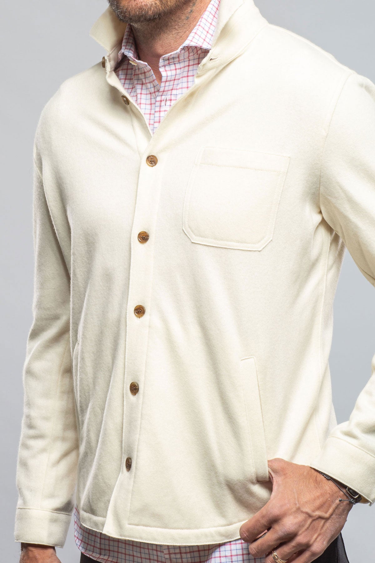 Sooter Cashmere Shirt in White