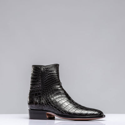Stallion Boots Black Crocodile Chelsea Boots Mens - Cowboy Boots