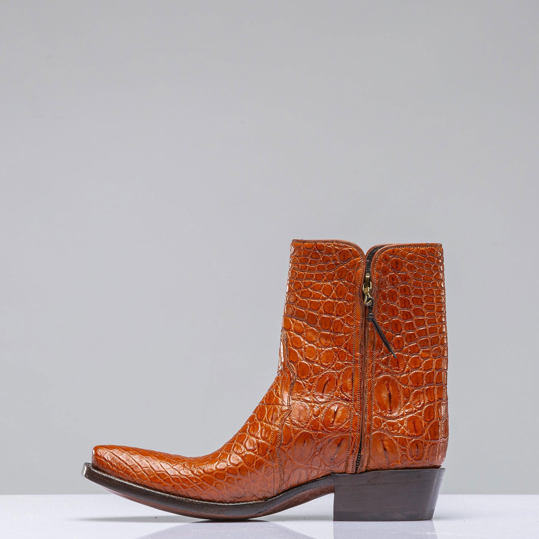 Cognac Crocodile Shortie | Mens - Cowboy Boots | Stallion Boots
