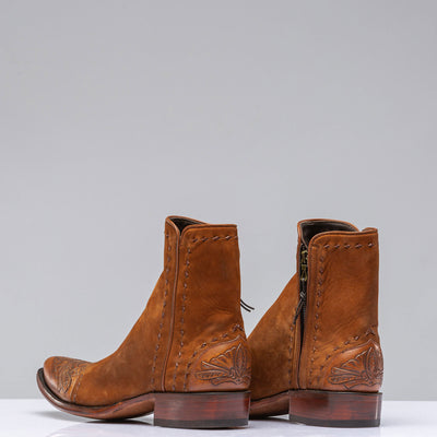 Stallion Boots Harris Tooled Nubuck Zorro Mens - Cowboy Boots