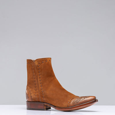 Stallion Boots Harris Tooled Nubuck Zorro Mens - Cowboy Boots