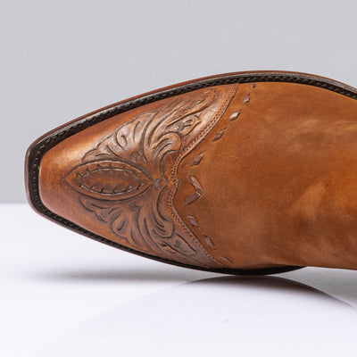 Stallion Boots Harris Tooled Nubuck Zorro Mens - Cowboy Boots